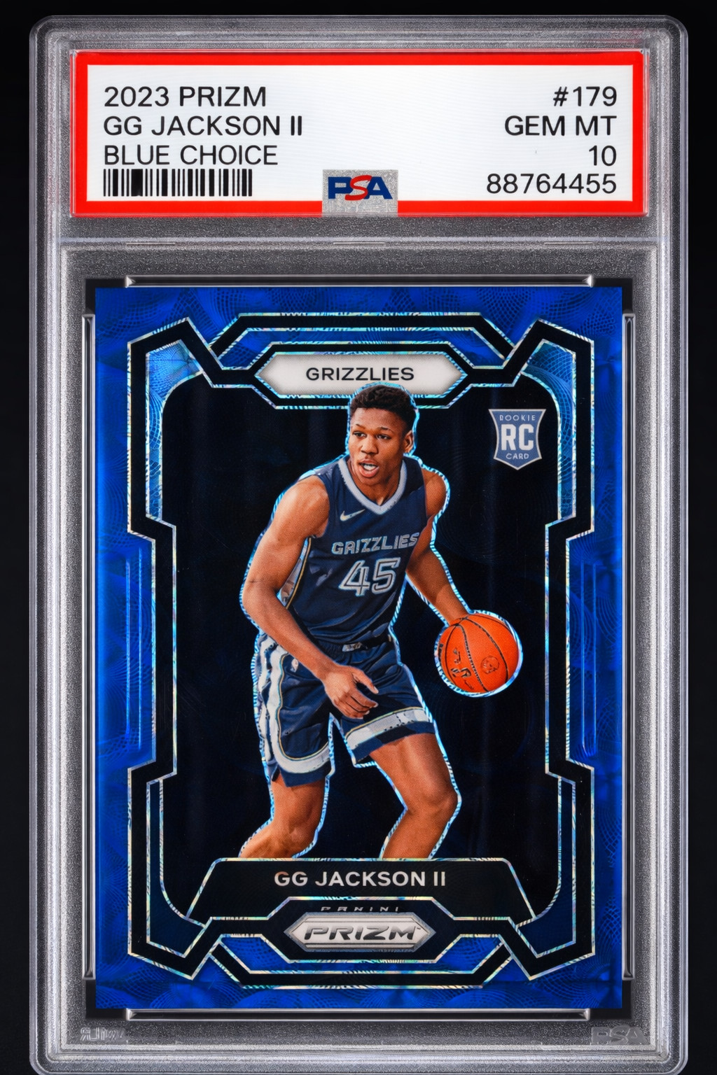 2023 Prizm GG Jackson II BLUE CHOICE COLOR MATCH! /49 PSA 10 #179 Grizzlies RC