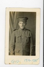 Vintage Canadian RPPC Postcard WWI Soldier Uniform Portrait Service World War 1