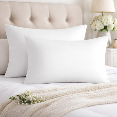 Standard Queen Size Pillowcase Set - 400 Thread Count, 100% Cotton Sateen, Set
