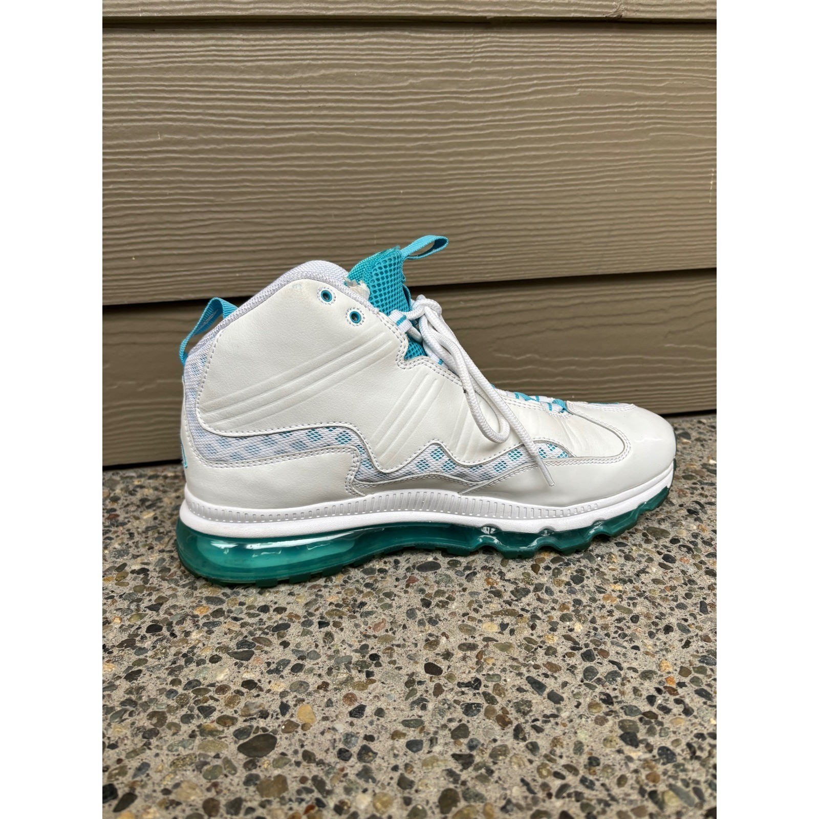 Nike Air Max Jr Chlorine Blue White 2011 Basketball 442478-100 Men's Size 10.5 thumbnail 2