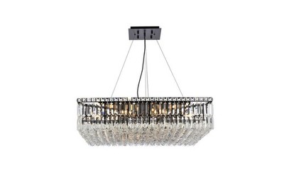 Elegant Lighting V2032D32/RC Maxime 12 Light 32''W Crystal - Black