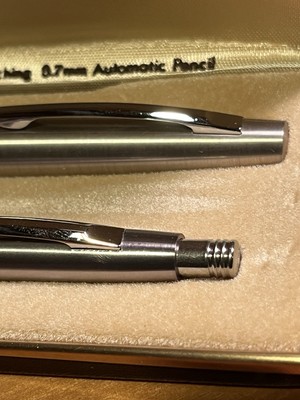 Pentel Excalibur EX-12 Brushed Chrome Ball Pen 0.7 Mechanical