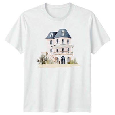 Charleston Style House Coastal Architecture Herren Damen Grafik T-Shirt