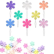 BEADNOVA Needle Threaders 25pcs Plastic Flower Head Sewing Needle Threader for