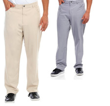 Golf America Men's Solid 4-Way Stretch Golf Pants -Beige or Gray -Multiple Sizes