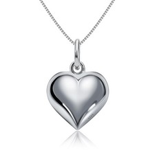 925 Sterling Silver Heart Necklace for Women - Dainty Adjustable Choker, Cute...