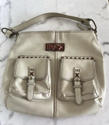 Oilily Damen Tasche Echt Leder beige Shopper XL Shoulder Bag Handtasche Rarität