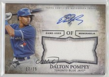2015 Topps Triple Threads Unity Jumbo Relics Gold 22/25 Dalton Pompey Auto 0c2