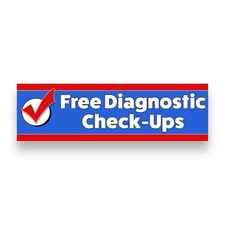 FREE DIAGNOSTIC CHECK-UPS Vinyl Banner with Optional Sizes (Made in the USA)