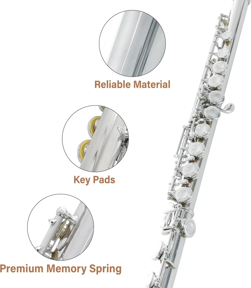 经典镀银长笛 - 初学者/中级 — 第 4/4 张图片