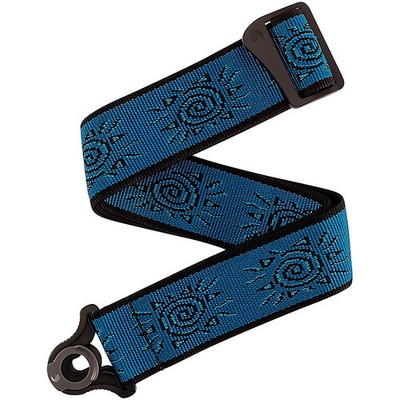 D'Addario Auto Lock Vintage Planet Waves Suns Guitar Strap Blue