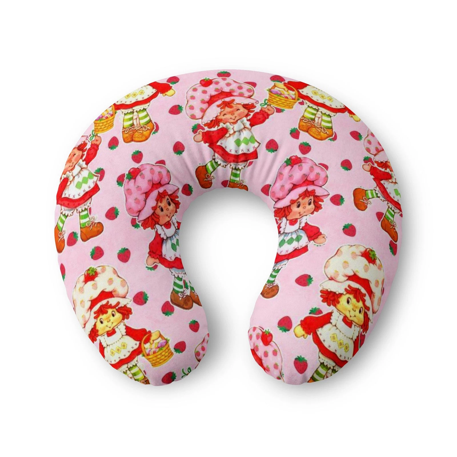 Strawberry Shortcake pattern Nursing Pillow Cover | baby pink, retro character
Opens in a new window