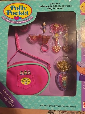 Polly Pocket SPARKLE JEWELRY Gift Set 1994 Vintage Bluebird New In Box