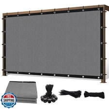 Sunocity 8'X 20' 90% Sun Shade Cloth Outdoor Patio Light Grey Per