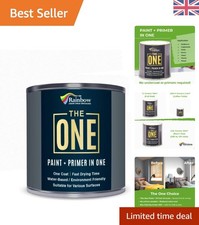 Versatile One-Coat Paint & Primer - 250 ml Brilliant White, Easy Application
