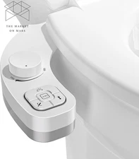 Bidet Attachment for Toilet, Dual Nozzle (Frontal and Rear Wash) Non-Electric