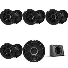 Wet Sounds 4 Pairs ZERO Series - 6.5" Marine Speakers  10" Subwoofer Set