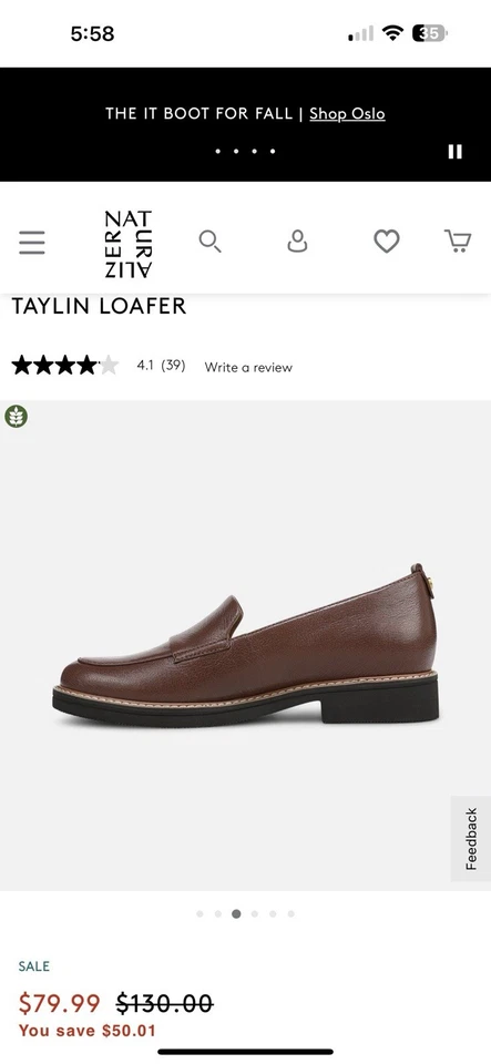 Naturalizer Women's Taylin Block Heel Penny Loafer - Image 4 of 4