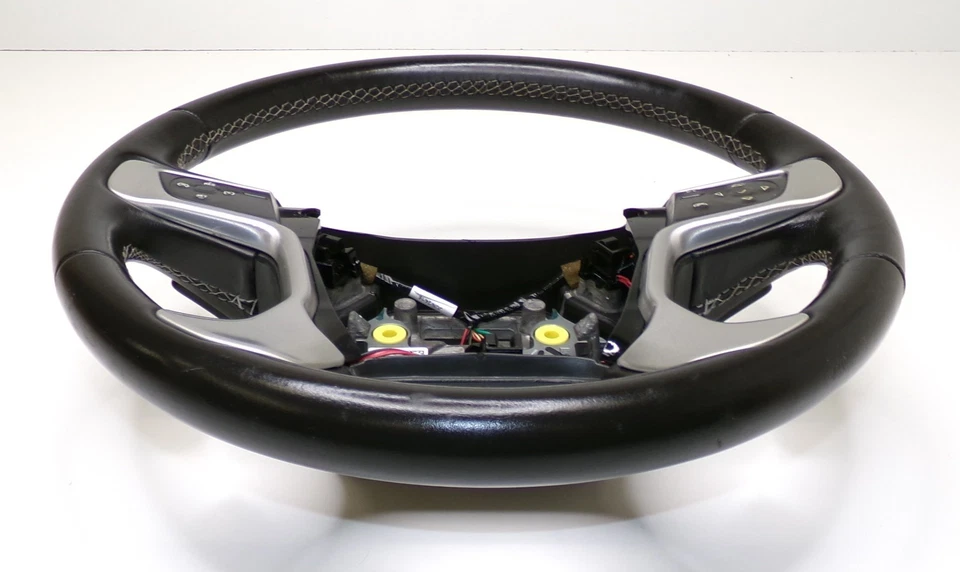 GMC 14-19 15-19 Sierra Chevrolet Silverado Black Leather Steering Wheel - Imagem 2 de 4