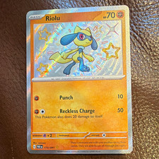 Pokemon TCG Riolu 173/091 SV: Paldean Fates Holo Shiny Rare English HP 70 on eBay