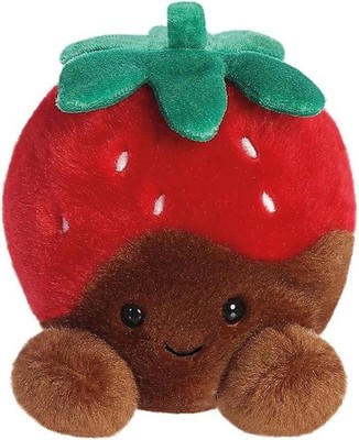 Aurora Palm Pals Valentino Chocolate Strawberry 5'' Super Soft Bean Toy Plush Neu