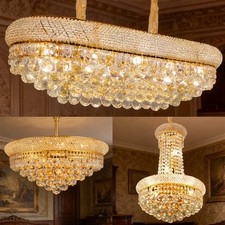 Classic Empire Crystal Chandelier K9 Ceiling Pendent Lights Wedding Event Hotel