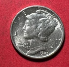1945S US Mercury SILVER Dime "San Francisco Mint! XF! Old US Coin!
