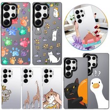 Lovely Animal Phone Case For Samsung Galaxy S25 Ultra S24 S23 S26 Tough PC Cover