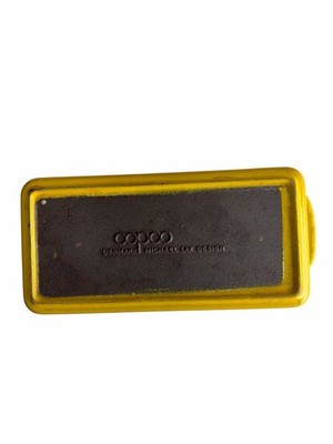 Vintage Copco Denmark Style Yellow Enamel Cast Iron Roasting Baking Pan