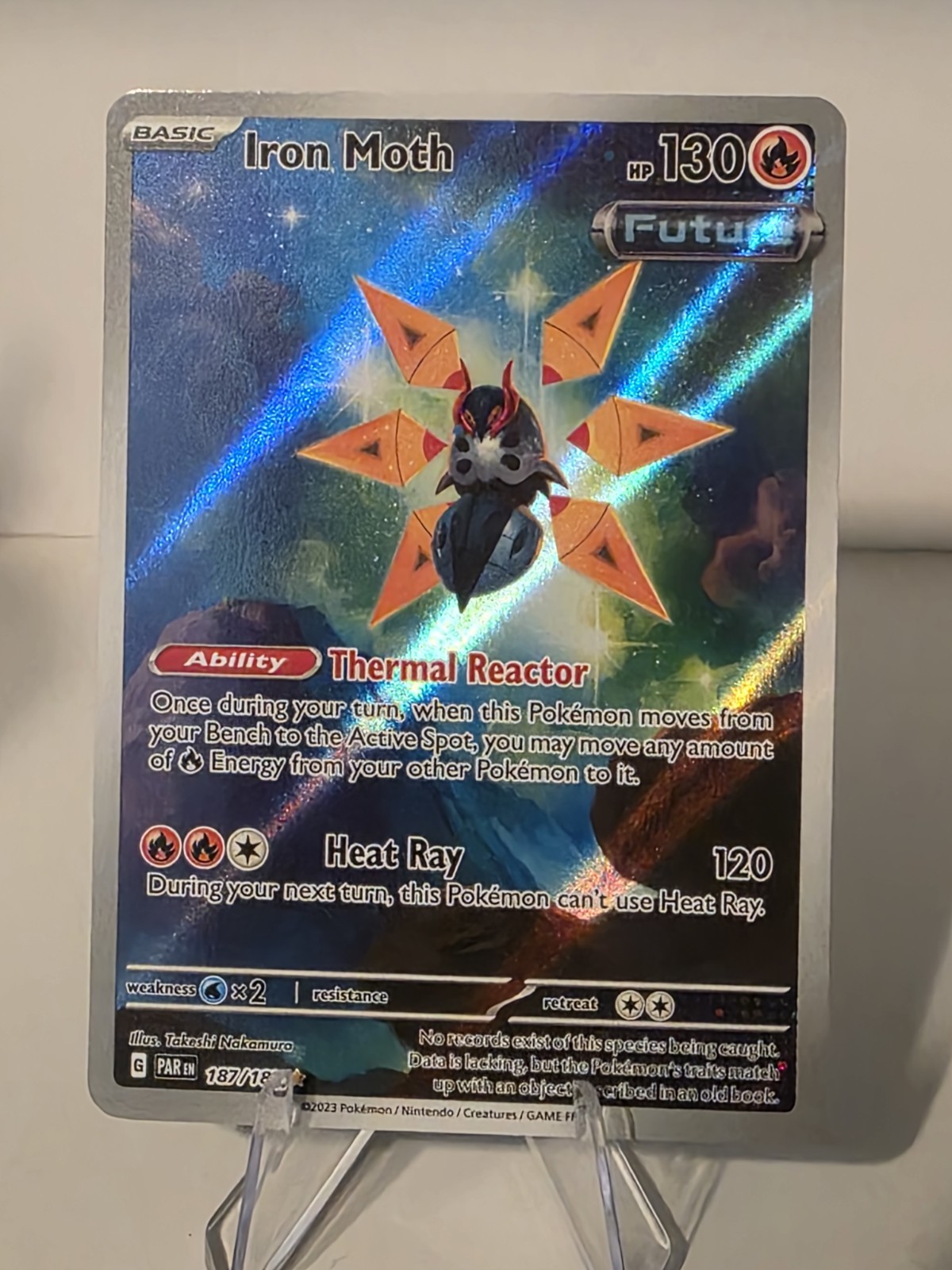 Iron Moth 187/182 Illustration Rare Paradox Rift Pokemon Near Mint