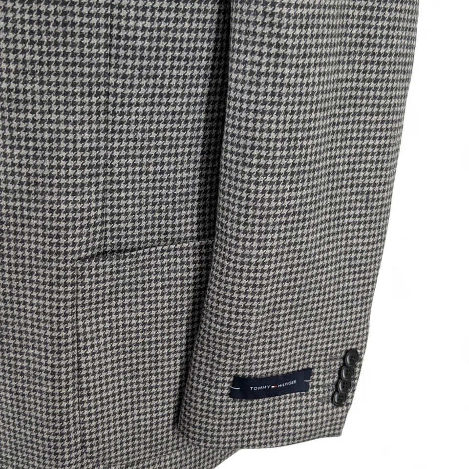 Tommy Hilfiger 男式现代版型羊毛混纺运动外套夹克棕色 42 S — 第 3/4 张图片