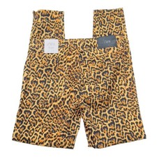 ZARA Women's Mid Rise Skinny Leopard Print Jeans Cotton Poly Stretch Size 4