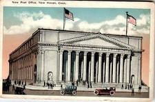 New Post Office New Haven Connecticut 1920's Postcard