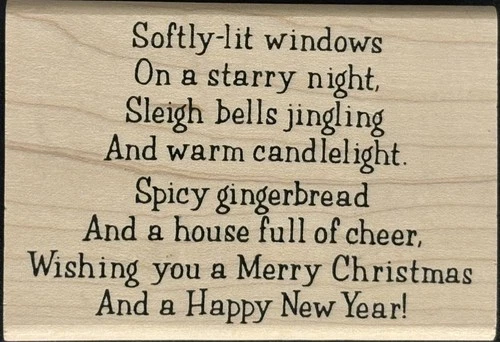 Inky Antics Softly-Lit Windows Starry Night… Christmas New Year Rubber Stamp