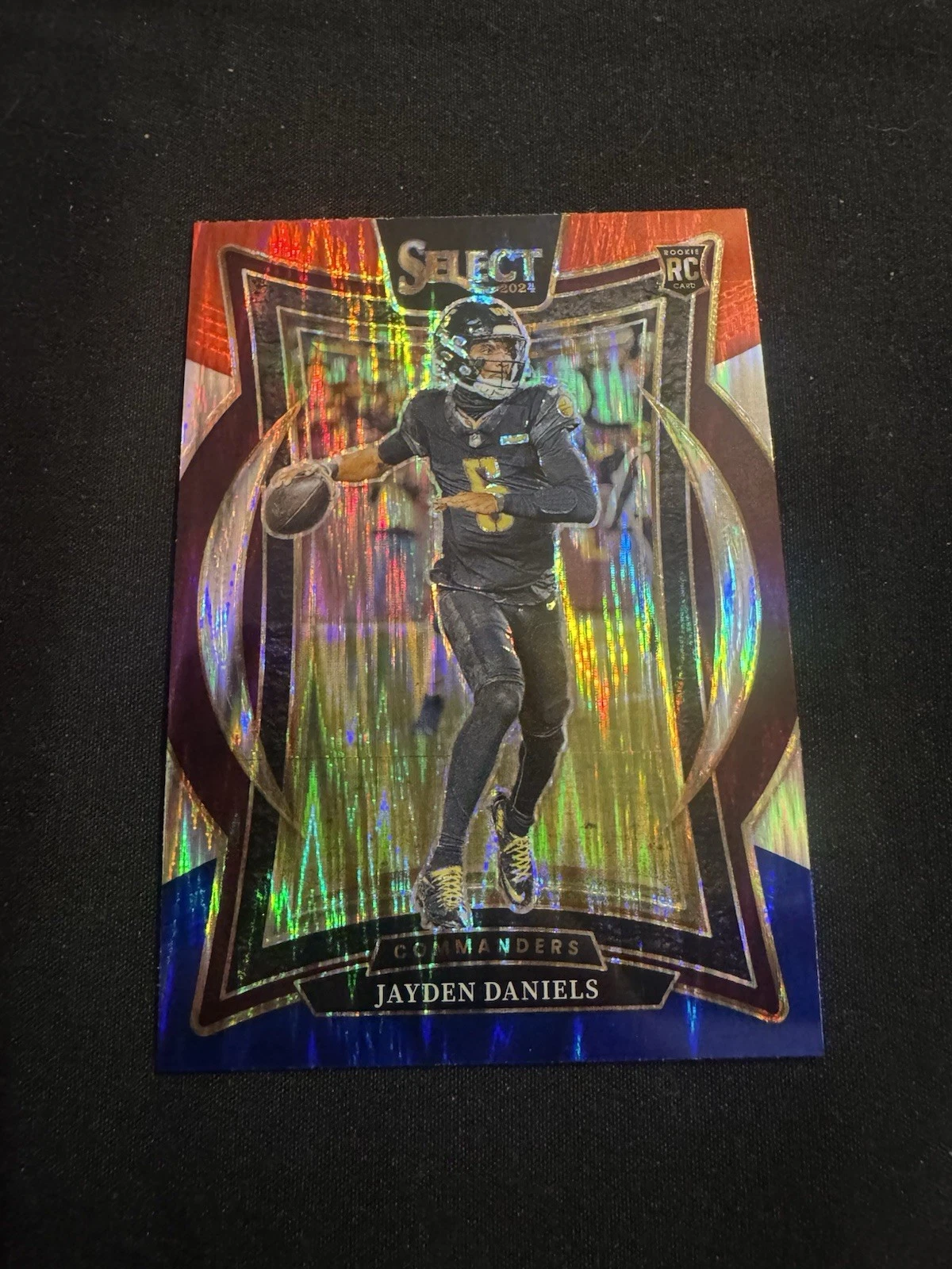 Jayden Daniels 2024 Panini Select #26 Concourse Level Red Blue Prizm Shock RC
