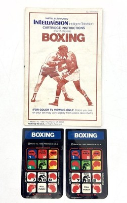 MANUAL & OVERLAYS ONLY Intellivision BOXING 1980 GUC FREE S&H NO TRACKING