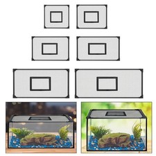 Fish Tank Lid Self Assembly Anti Jump Net Cover Magnetic Black Aquarium Hood
