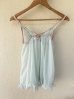 Victoria's Secret Chemise Gown Babydoll S Green Floral Lace Lingerie Slip Fairy