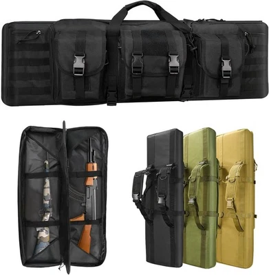 SAVIOR EQUIPMENT 36" 42" 46" Tactical Double Rifle Bag Gun Range Padded Backpack Carry Case Bag