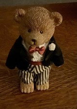 Vintage Russ Berrie Bride and Groom Teddy Town Bear Figurines 6