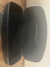 Salvatore Derragamo Black Sunglasses Clamshell Hard Case and Bag