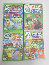 4 Leap Frog DVDs Lot Letter Factory Talking Words School Preschool Homeschool