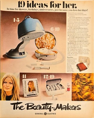 GE General Electric The Beauty Makers 19 Ideas For Her 1972 Vintage Print Ad