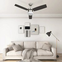 Deckenventilator Mit Licht Und Fernbedienung 108 Cm Dunkelbraun