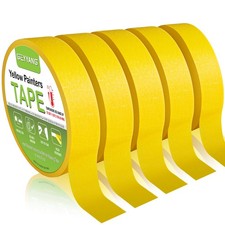 Yellow Painters Tape, Automotive Masking Tape - Yellow Masking Tape for Walls...