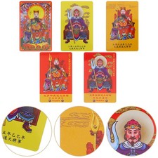 5 Pcs Happiness Amulet Card Good Luck Cards Chinese 2025 Tai