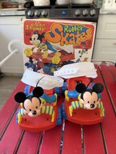 Vintage Disney Mickey Mouse Roller Skates BOX kids Rare Collectible 70s HTF