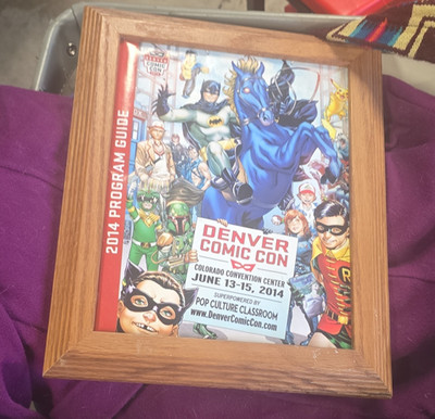 DC Batman & Robin Denver Comic Con 2014 Framed Program Guide, Single Piece