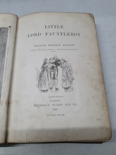 Book, Little Lord Fauntleroy, 1888, Mrs F H Burnett (B56) - Picture 5 of 7