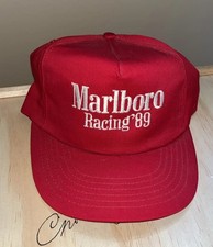 Marlboro Racing  89 Vintage Snapback Hat - DEADSTOCK New Old Stock Rare Red